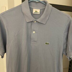 Lacoste Grey Blue Polo Mens S